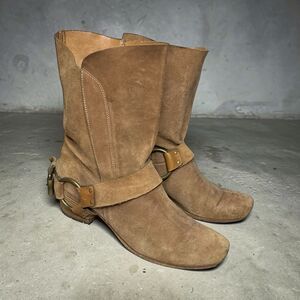 Vic Matie Womens Leather Cowboy Boots EU 37 Tan Heeled Made In Italy US 6.5 / 7